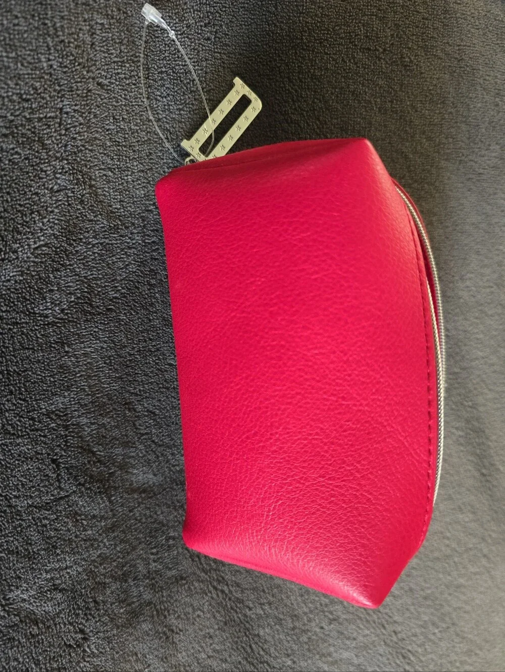 Dior Hot RED Embossed Leather Cosmetic Pouch NWOT
